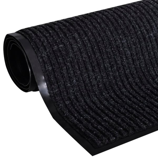 vidaXL Dørmåtte PVC Sort 90 x 120 cm Svart black