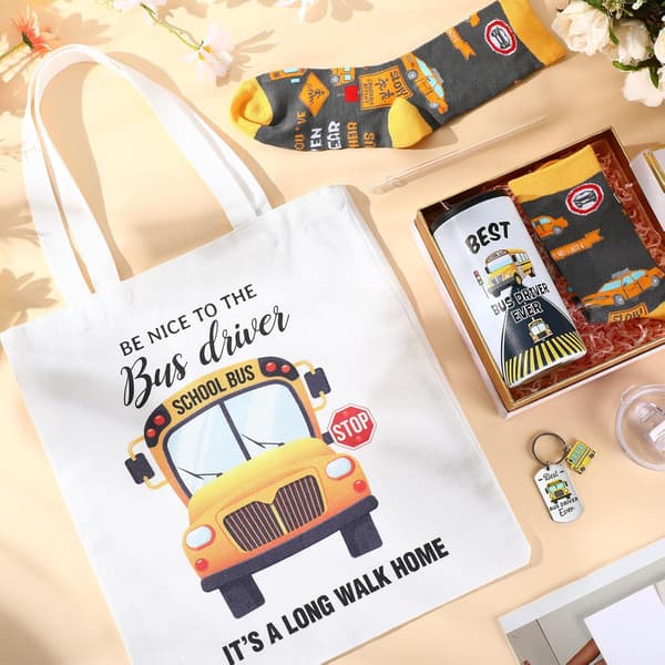 4 delar skolbusschaufför för kvinnor män design