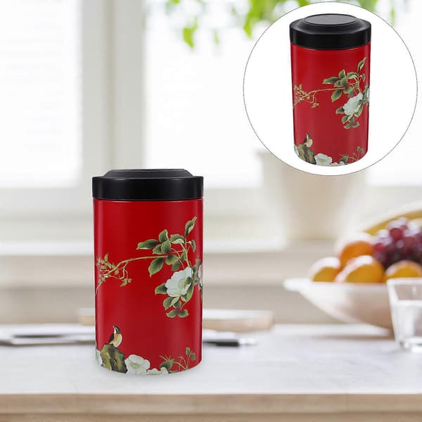 Loose Tea Storage Jar Tinplate Storage Container Sealed Tea Can Grain Jar