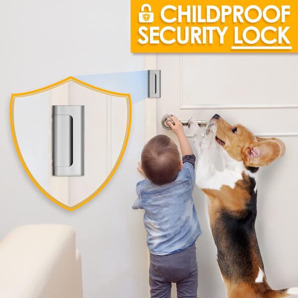Home Security Door Lock with 8 Screws, Childproof Door Reinforcement