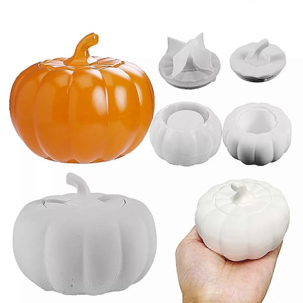 Halloween Gresskarbeholder Silikonform Epoksyharpiks Støpeform DIY Håndverk