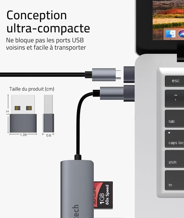 Harmaa USB C - USB-sovitin 3 kpl Yhteensopiva iPhone 13 12 Pr:n kanssa