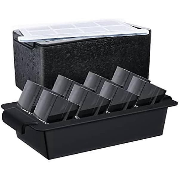 Clear Ice Maker, Clear Ice Cube Tray Makes 8 Large Square Ice Cubes, Crystal Clear Ice Cube Machine