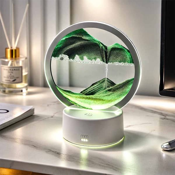 Sandlandskapslampe med LED-base, USB- og batteridrevet 560