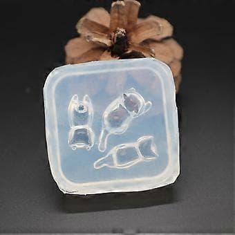Internettkjendis Mini Epoxy Katter Form Smykkeanheng Silikonform Mini 3D Neglekunstdekorasjoner Silikonform