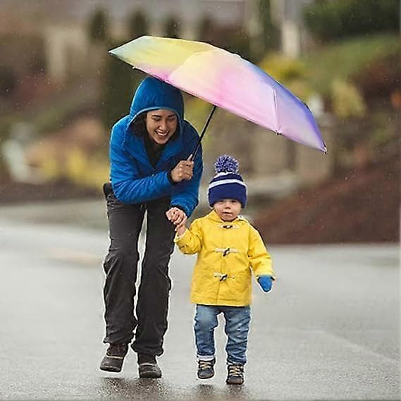 Compact Mini Umbrella with Capsule Case 8 Ribs Foldable Travel Umbrella Pocket Umbrella Windproof Umbrella