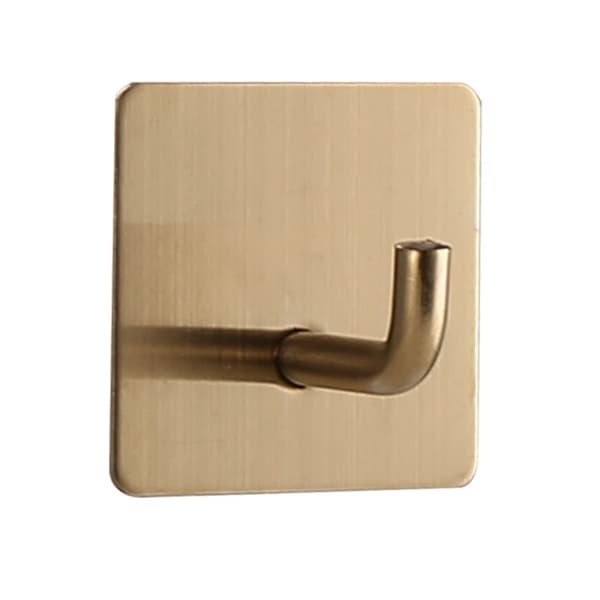 Self-adhesive hooks in stainless steel, wall hooks without drilling, strong hold 3-5 kg, single hook