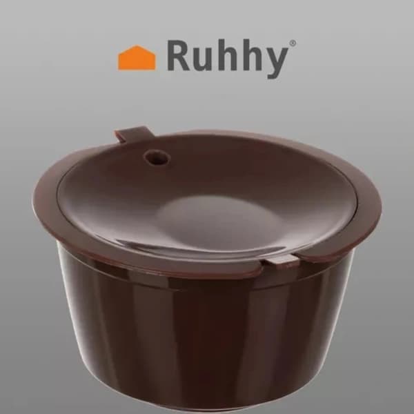 6-pak genanvendelige kaffekapsler med filter i rustfrit stål til Dolce Gusto kaffemaskiner brun 32 x 53 mm