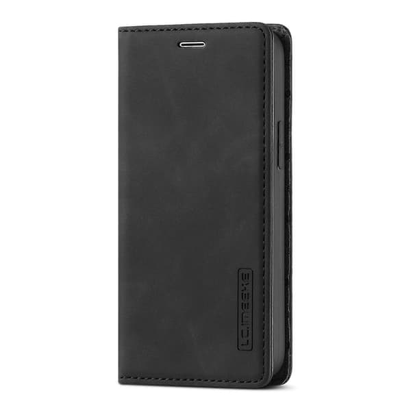 For iPhone 12 mini LC.IMEEKE Strong Magnetism Ultra-thin Horizontal Flip Shockproof Matte TPU + PU Leather Case with Holder & Card Slot & W [DB]