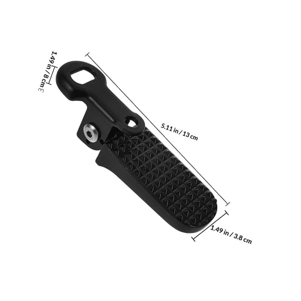 Sorte aluminium foldbare bagfodpedaler kompatible med elbiler og mountainbikes, 1 par