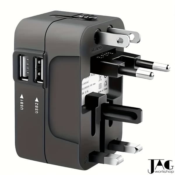 Universal reiseadapter med EU/USA/Storbritannia/Australia-plugger, kompatibel med iPhone, Samsung, Android, iPad, bærbare datamaskiner SF-931 SF-931