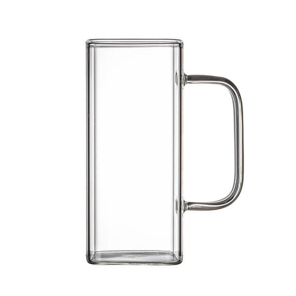 Elegant Square Glass Mug Square Beer Mug Reusable Water Glass Glass Material