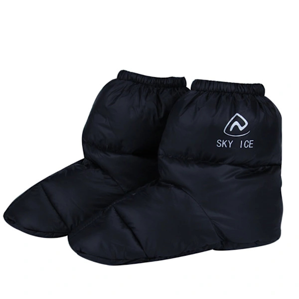 1 Pair Down Slippers Socks Climbing Shoe Covers BLACK L black L