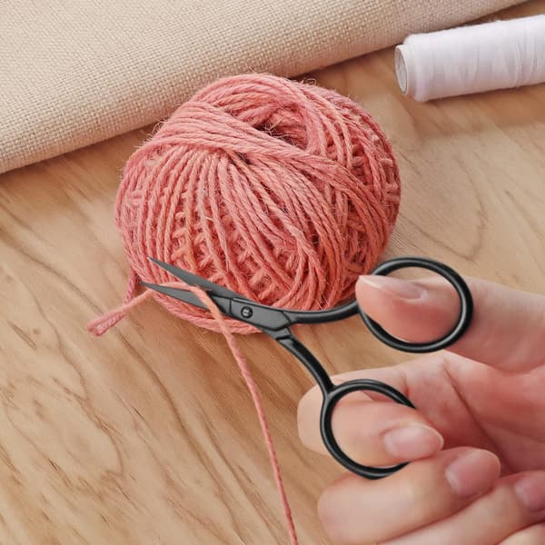 Saks, rustfri elektroforeseblade, syning, skole, kontor, specielt til fint arbejde, 9,5 cm, sort