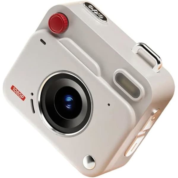 Mini Retro CCD digitalkamera – 48 MP bærbar, 1080p FHD med 4,3 cm LCD-skjerm – For barn, jenter og gutter (hvit)