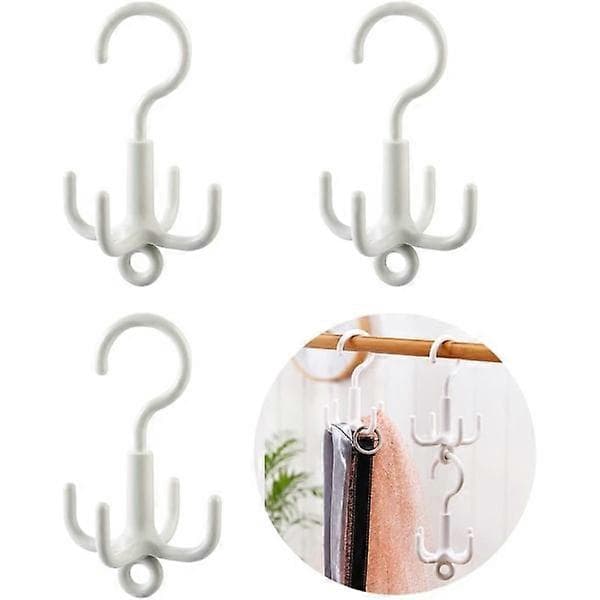 Garderobehenger, 4 klør 360 graders roterbar, 16 cm