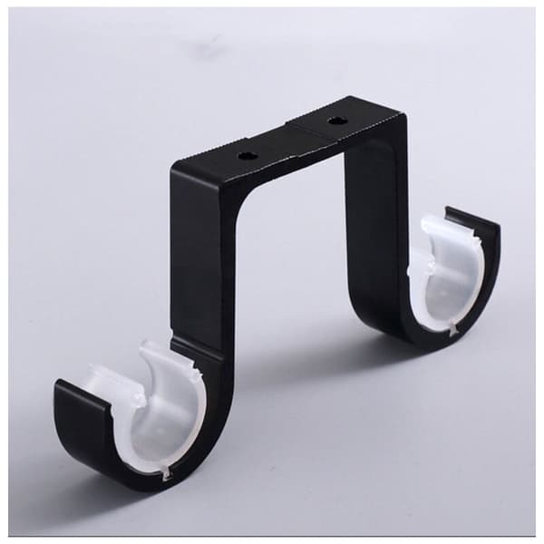 Ceiling Brackets Black Bracket Double Curtain Rod Bracket Aluminum Alloy Curtain Rod Bracket