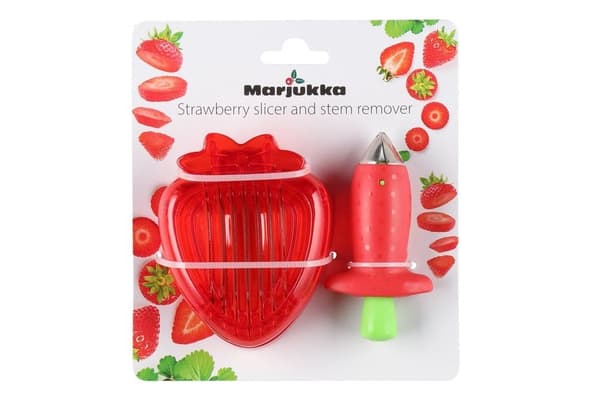 Jordbærstilker og -skiver Marjukka Röd red