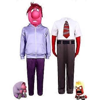 Inderst Inde 2 Cosplay Kostume Fest Maskerade Sæt Jumpsuit Bodysuit til Mænd Kvinder (140 Vrede)