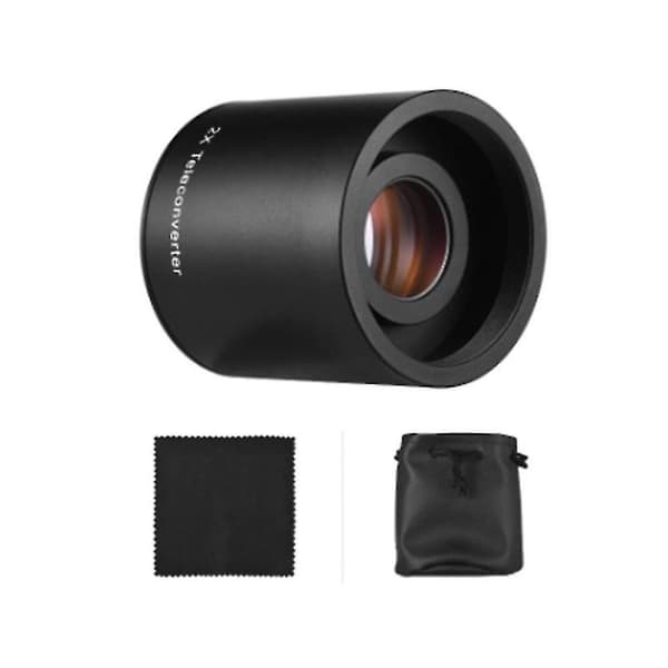2x Teleconverter Lens Metal Teleconverter Magnifying Lens For