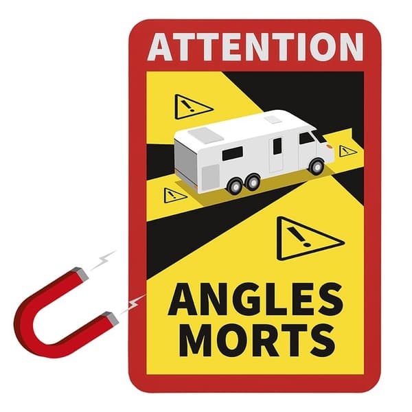 Magneettitarra \"Attention Angles Morts!\" matkailuauto