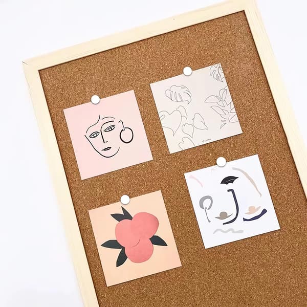100 pcs. Pushpins, White Drawing Pins, Decorative Thumbtacks, Round Head Pins for Map, School, Office and Photo Wall