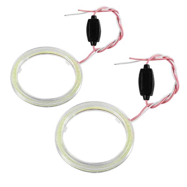 1 par Auto Halo Ringe Englehoved COB Chips Forlygte DRL LED Til Motorcykel Bil 70mm
