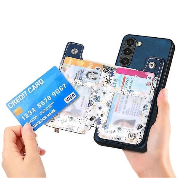 Retro Painted Zipper Wallet Case for Samsung Galaxy S24+ 5G