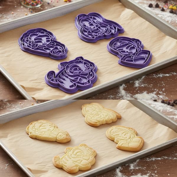 4-pakning Huntrix kakeformer | Playdough-form Lila M Lila m