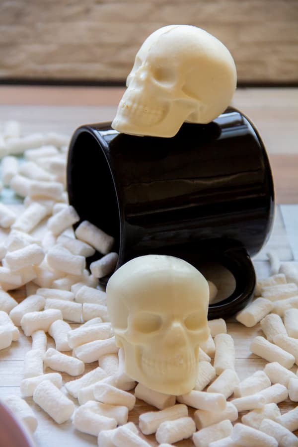 Praline Mold Skull Chocolate Mold - Halloween - BWB 10036 - 3 Part Mold Transparent transparent