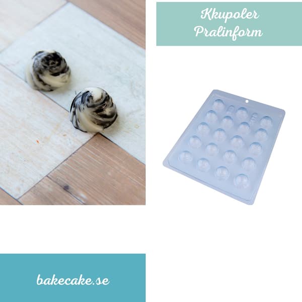 Pralinform Kuppel Sjokoladeform - BWB 478 Transparent transparent