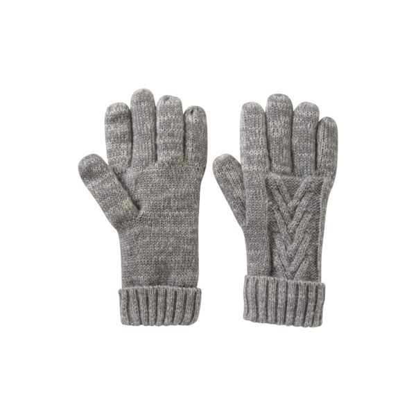 Mountain Warehouse Kabelstrikkede Dame Vinterhansker med Thinsulate - Grå Grey One Size