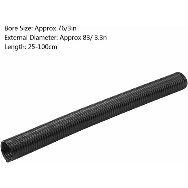 Car Intake Pipe, 63mm 76mm GM Modified Air Intake Expandable Flexible Duct Pipe Silicone Hose (76mm)