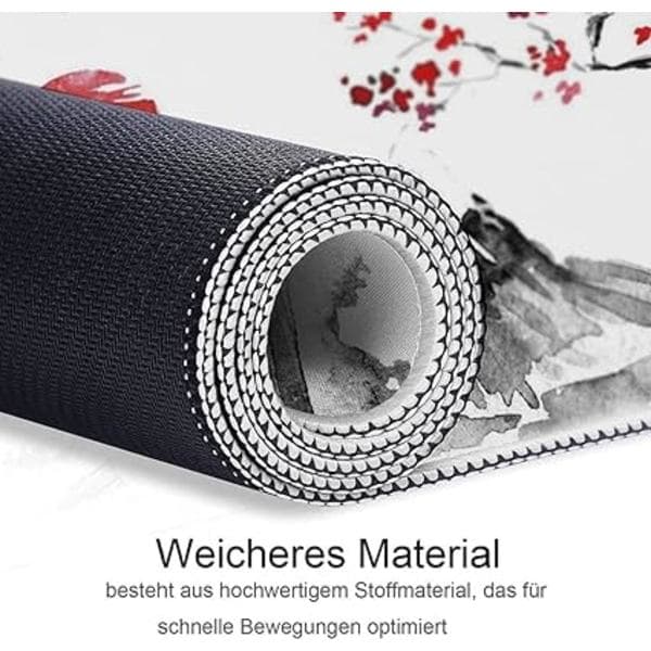 XXL Hvit Gamingmusematte 800 x 300 mm Japansk Blekkmaleri Fjell B B B