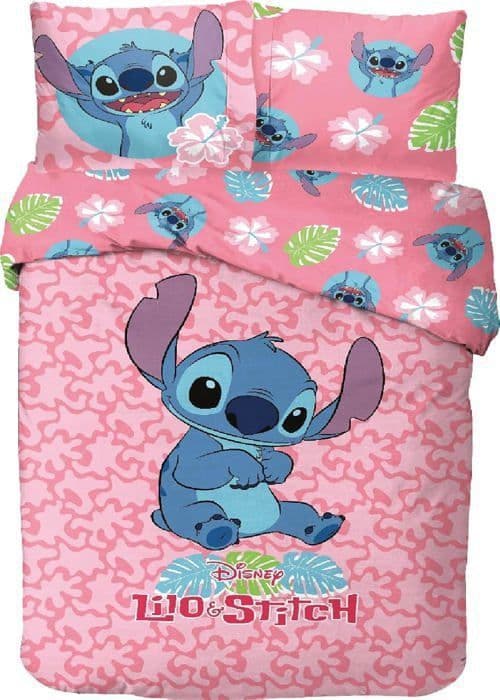 Duvet cover set for single bed (polyester) for children, 140x200cm with 1 pillowcase 65x65cm, pink