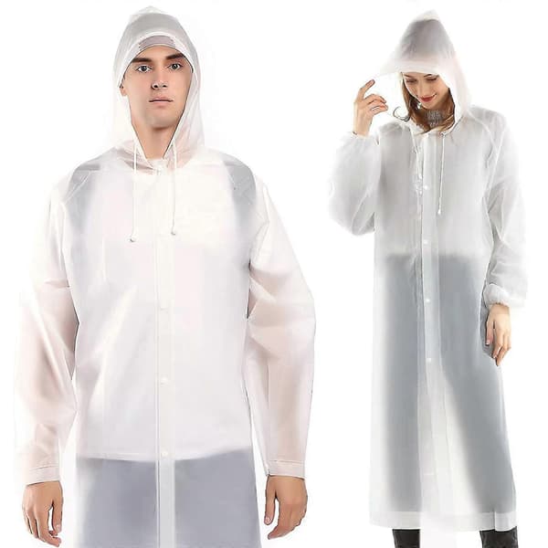 Raincoat 2-pack Rain Ponchos Compatible with Men Women Adults Reusable Portable Raincoat Waterproof With Elastic