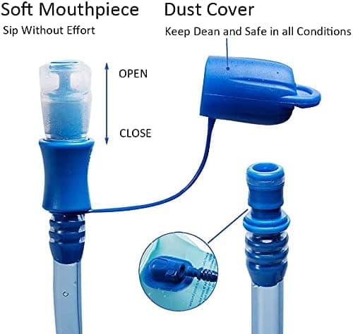 2L Hydration Bladder, BPA-Free Hydration Pack for Backpack, Military Drinking Bag with Hose, Portable Water Reservoir for Hiking, Camping, Running, Cycling