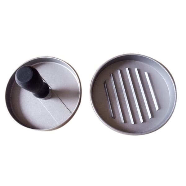 Hamburgerpresse + 100 stk. Patty Papers Kjøtt Beef Burger Maker Silver silver