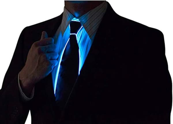(Blå) LED-slips med lysende slips med glødende neon LED-slips LE