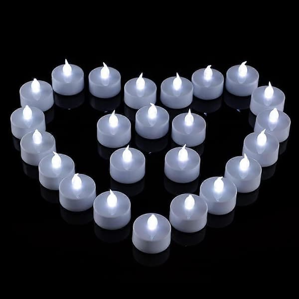 24-pack Realistiska LED-värmeljus - Kallvitt, Batteridrivna