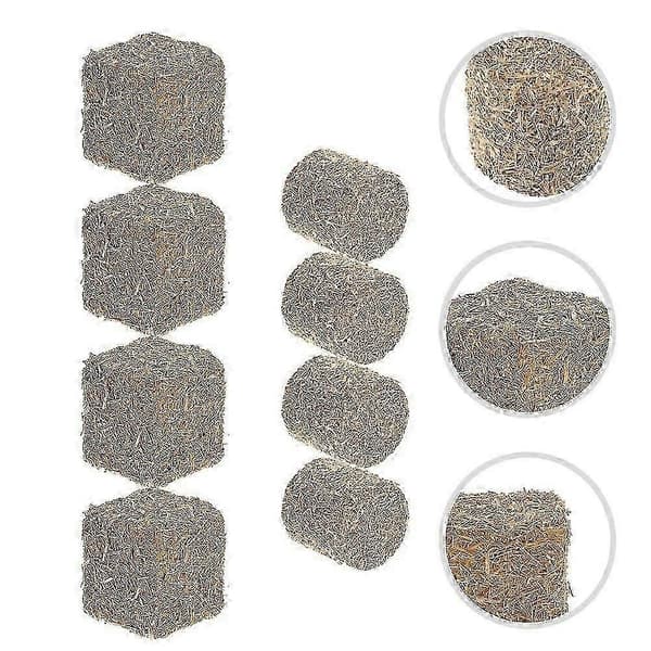 Farm Decoration Miniature Props Simulate Mini Haystack Decor Square Garden Decoration 8 Pcs