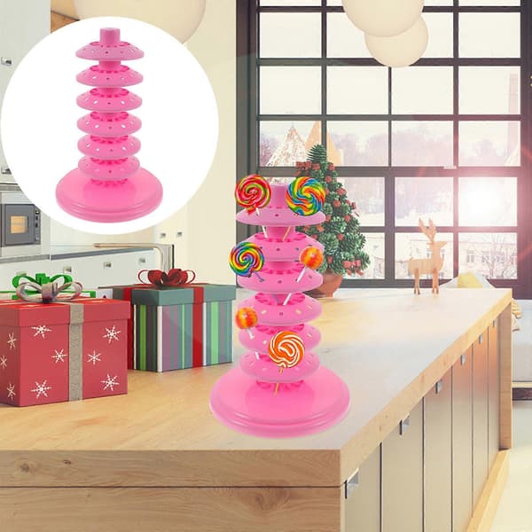 Flerlags Lollipopstativ Trappetrinns Lollipopholder Justerbart Lollipopstativ Cake Pops Display Rack