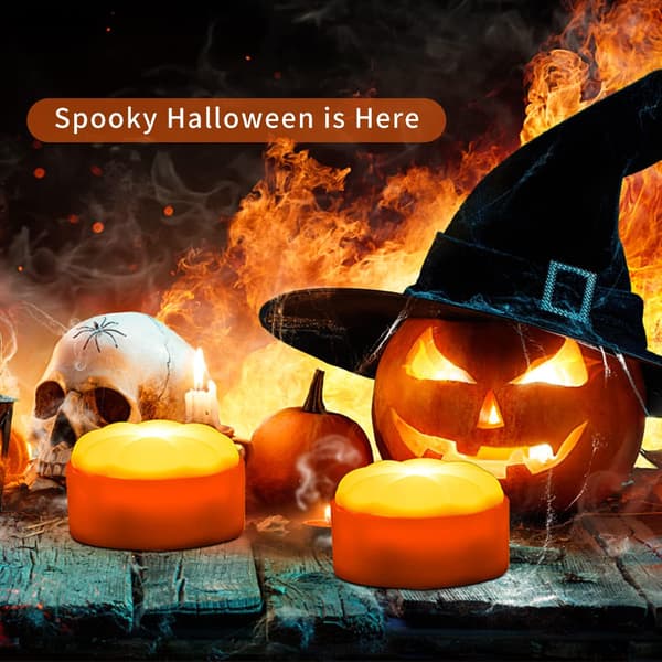 Halloween-græskarlamper med fjernbetjening og timer, farveskiftende LED