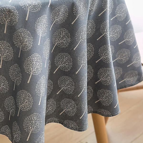 Bordsduk Linneduk Rund Bordsdukar Matbordsskydd Mantel Mesa Nappe