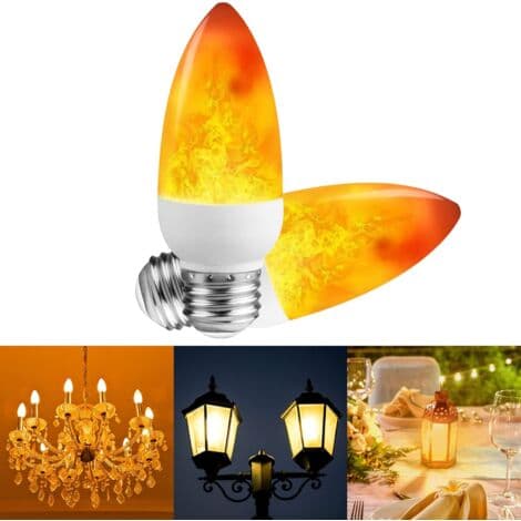 【2st】E27 LED-flammelampe, dekorativ stemningslampe