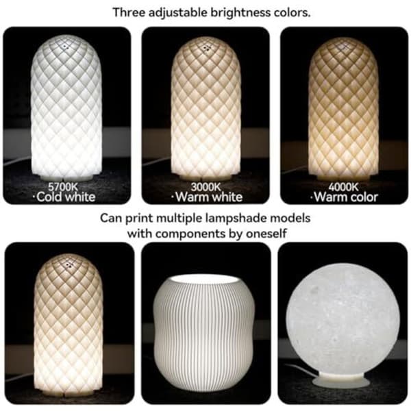 LED-glödlampskit 5V USB-driven 3000K Varmt ljus Tre färger Kompatibel med Bambu Lab Makerworld 3D-utskriftsreservdelar