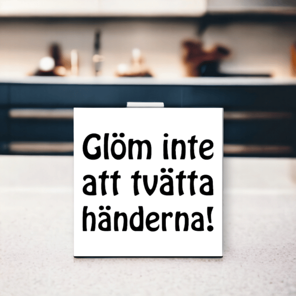 Selvklebende flisedekor Ikke glem å vaske hendene 2-pakning 30