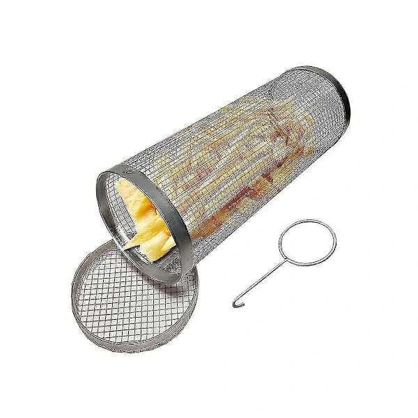 [LD] Two-pack Rolling Grill Baskets, Best Grill Baskets, Stainless Steel Round Grill Grates.