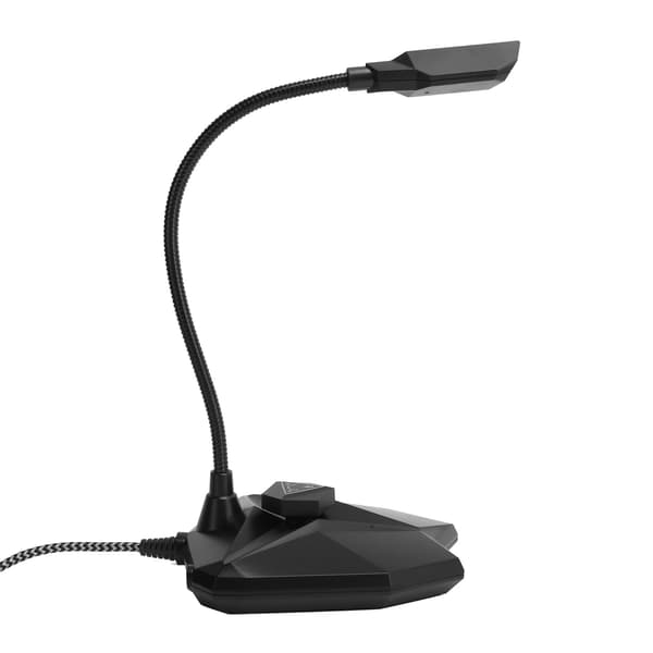 G35 Kablet Computermikrofon Kondensator med RGB-indikator Live Chat Mic til Win10/8/7/Vista Sort