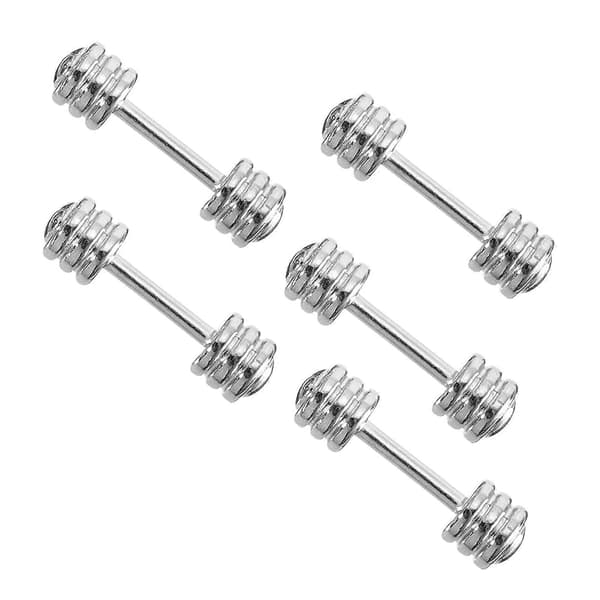 5 Pcs 1:12 Scale Dollhouse Mini Dumbbells Simulation Model Gym Room Accessories